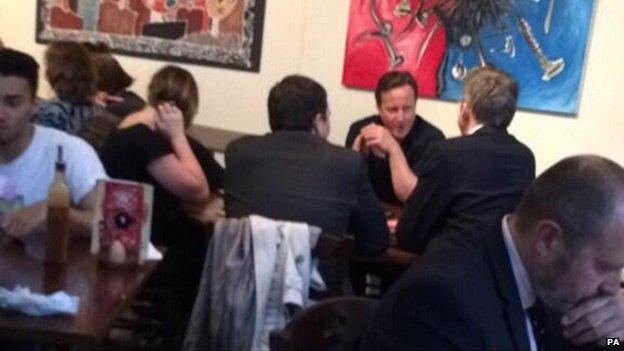 David Cameron in Nando's