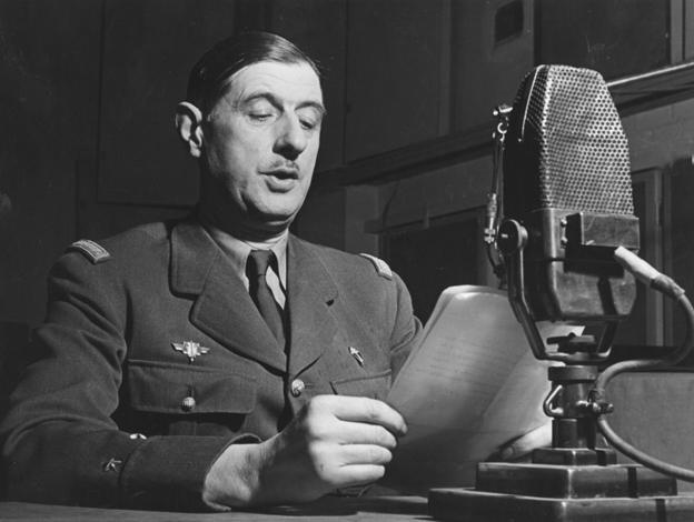 Charles de Gaulle broadcasting on the BBC, 1941