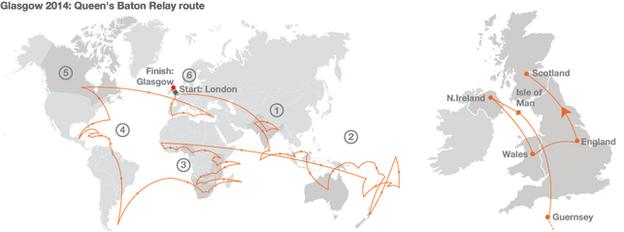 Baton Relay route maps