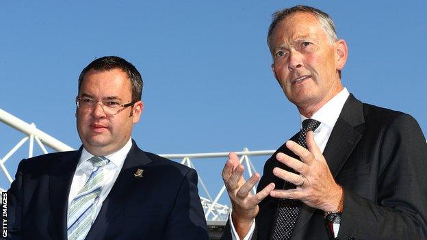 Alex Horne and Richard Scudamore