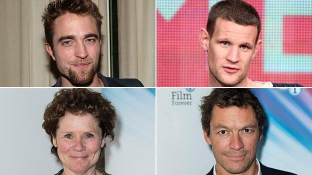 Clockwise from top left: Robert Pattinson, Matt Smith, Dominic West, Imelda Staunton