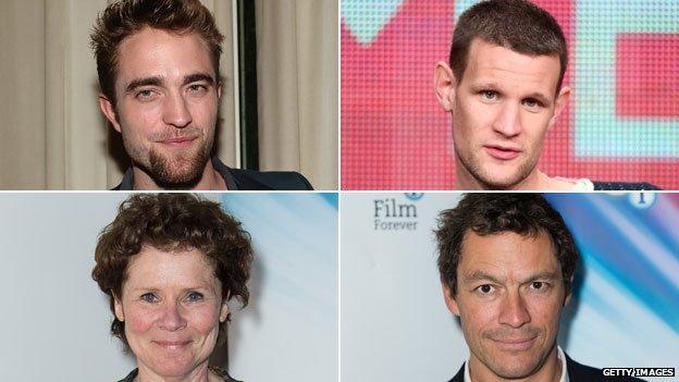 Clockwise from top left: Robert Pattinson, Matt Smith, Dominic West, Imelda Staunton