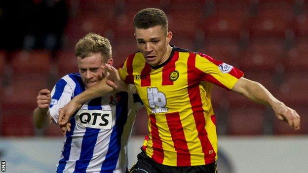 Partick Thistle defender Aaron Taylor-Sinclair (right)