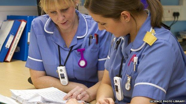 Nurses on a ward