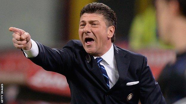 Inter Milan coach Walter Mazzarri