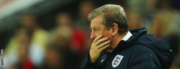 England manager Roy Hodgson looks on during the International Friendly match between England and Denmark at Wembley Stadium on March 5, 2014 in London, England.