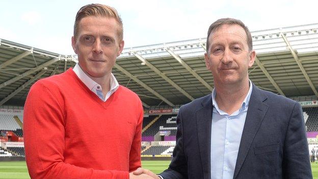 Garry Monk and Huw Jenkins