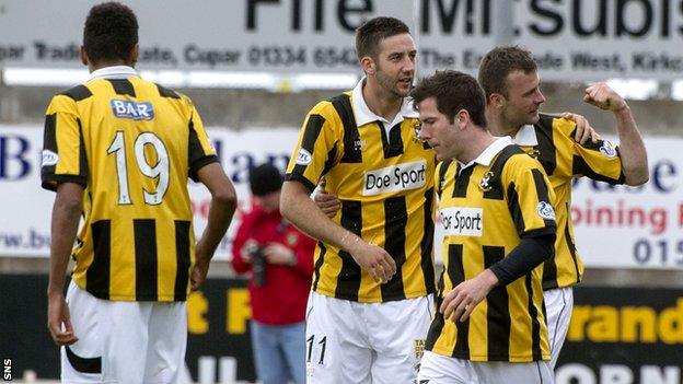 East Fife players celebrating