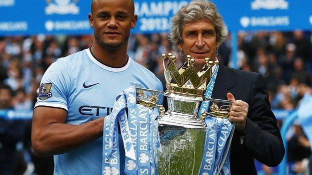 Vincent Kompany and Manuel Pellegrini