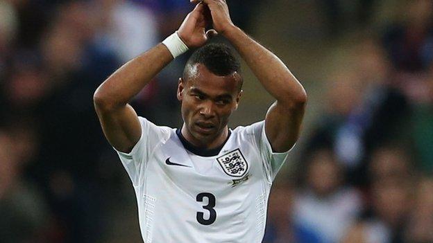 Ashley Cole in action for England