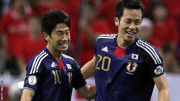 Shinji Kagawa and Maya Yoshida