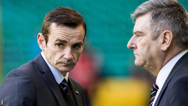 Danny Lennon and St Mirren chairman Stewart Gilmour