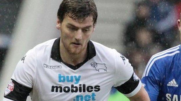 Chris Martin action for Derby County against Chelsea