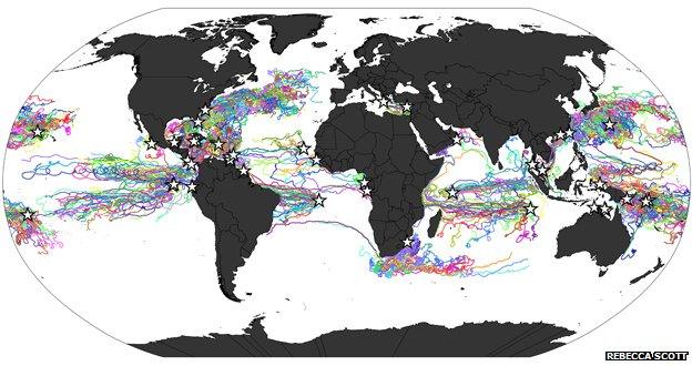 Drifter buoy data