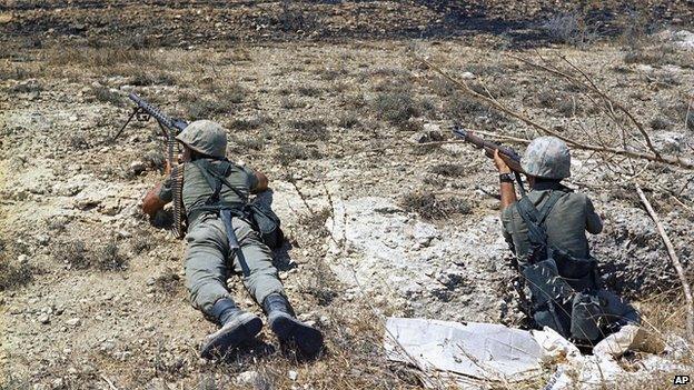 Turkish troops in Cyprus, 1974