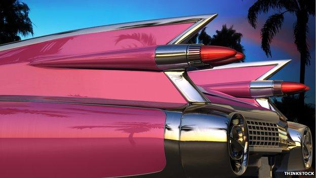 Retro car tail fins