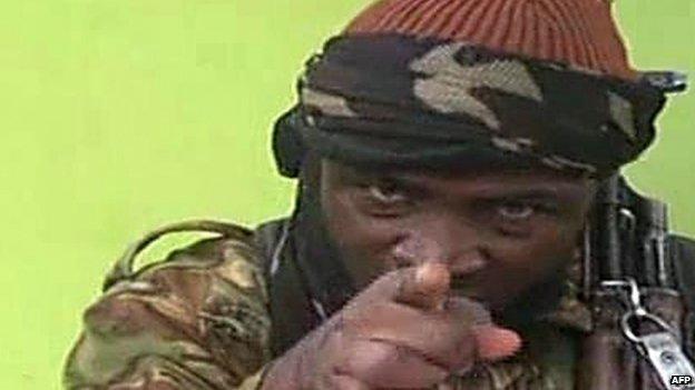 A screengrab taken on 12 May 2014, from a video released by Nigerian Islamist group Boko Haram showing its leader Abubakar Shekau