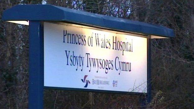 Princess of Wales Hospital sign