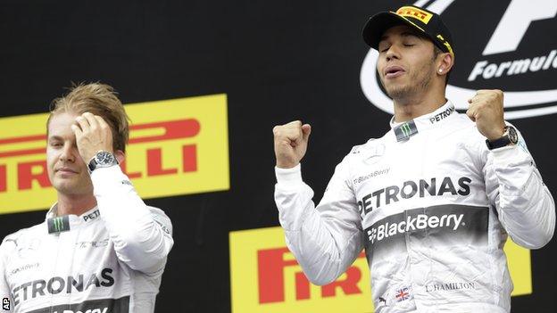 Nico Rosberg and Lewis Hamilton