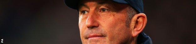 Tony Pulis the Crystal Palace manager looks on during the Barclays Premier League match between Crystal Palace and Liverpool at Selhurst Park on May 5, 2014