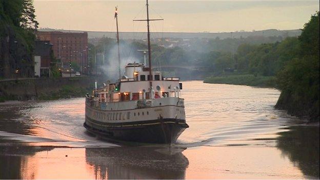 The Balmoral leaving Bristol harbour