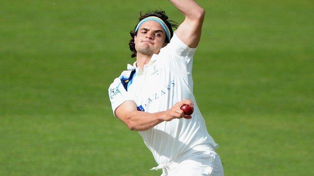 Yorkshire fast bowler Jack Brooks