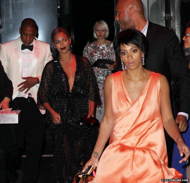 Jay Z, Beyonce and Solange Knowles