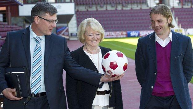 Craig Levein, Ann Budge and Robbie Neilson