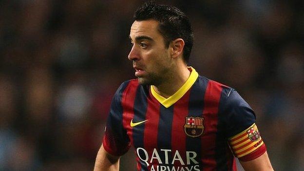 Barcelona midfielder Xavi