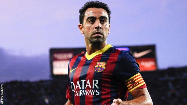 Barcelona midfielder Xavi