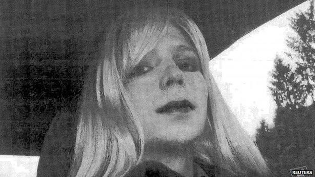 US Army Private First Class Chelsea Manning is pictured dressed as a woman in this 2010 photograph obtained from the US Army