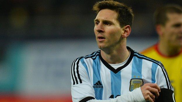 Lionel Messi of Argentina