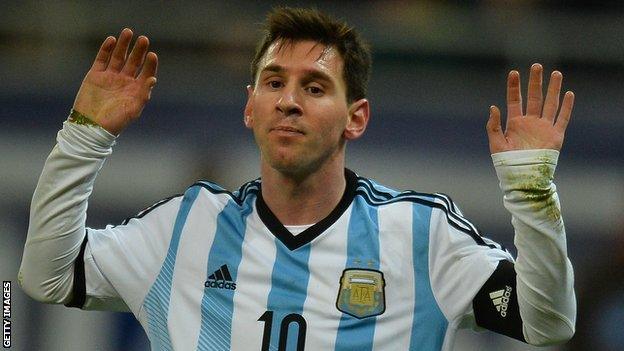 Lionel Messi of Argentina