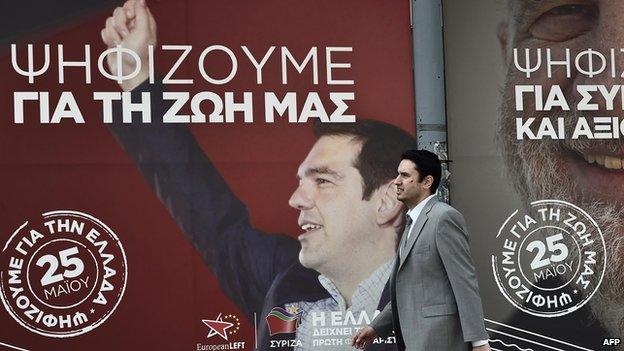 Syriza poster, Athens