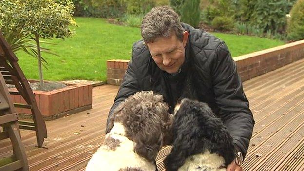 Paul Dunham and his dogs