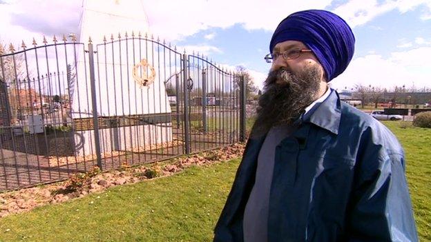 Jagdeesh Singh at the memorial