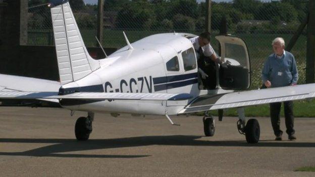 Light aircraft at Manston