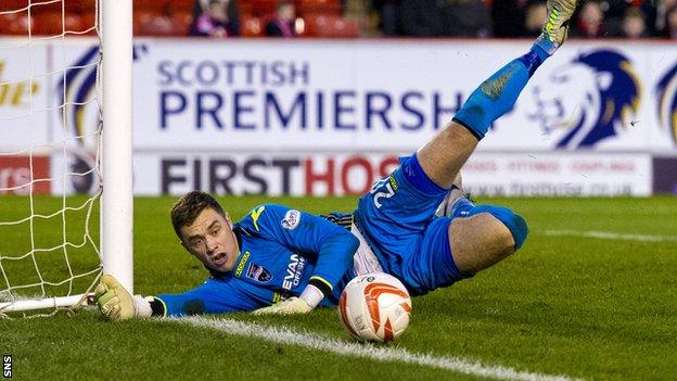 Ross County goalkeeper Michael Fraser