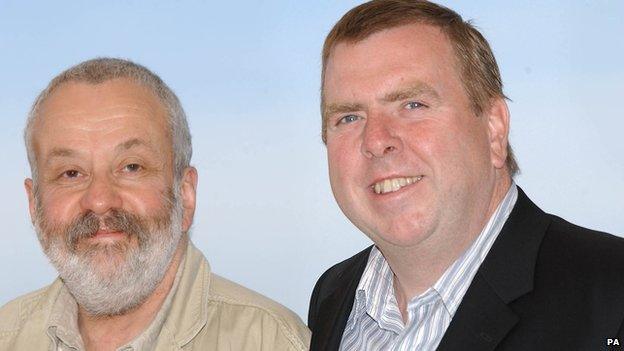 Mike Leigh and Timothy Spall