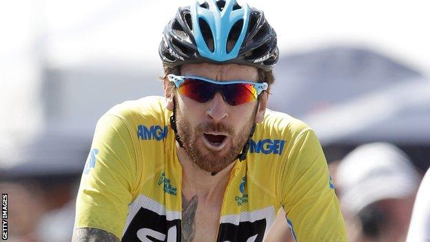 Sir Bradley Wiggins on top in California