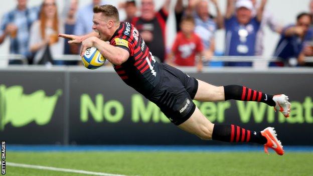 Chris Ashton scores for Harlequins