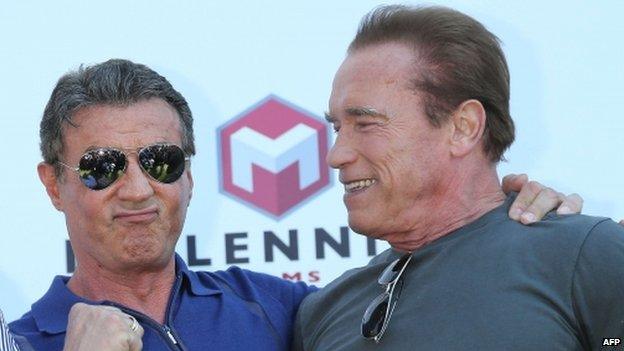 Sylvester Stallone and Arnold Schwarzenegger