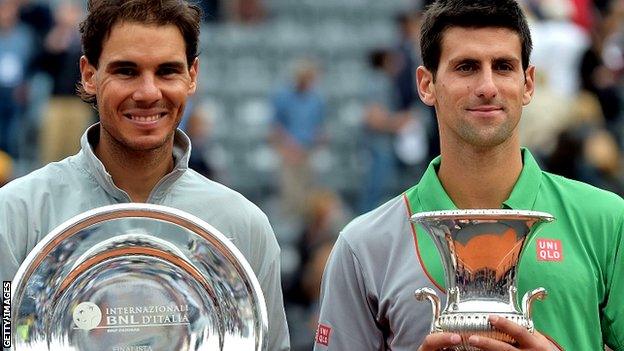 Rafael Nadal and Novak Djokovic