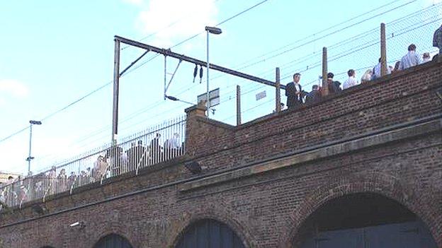 Railway commuters at Colchester