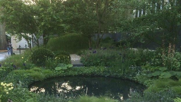 Water feature in No Man's Land garden