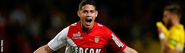 Monaco midfielder James Rodriguez