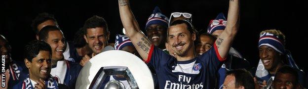 Paris St-Germain striker Zlatan Ibrahimovic