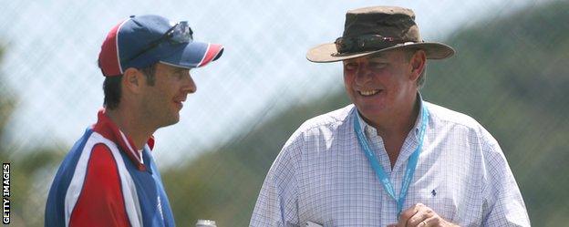 England captain Michael Vaughan (left) and David Graveney