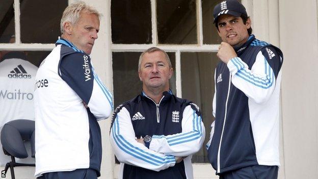 Peter Moores, Paul Farbrace & Alastair Cook