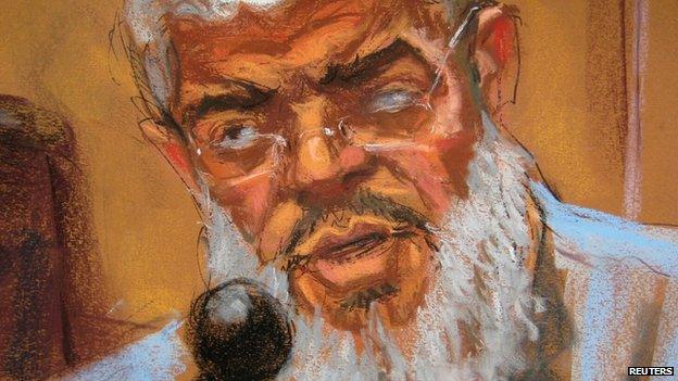 Abu Hamza in court sketch